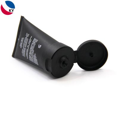 China Hot Sale 50ml Empty Matte Black Cosmetic Packaging Soft Plastic Tube for sale