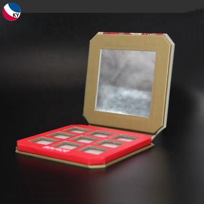 China 26mm Custom Case Waterproof Empty Cardboard Paper Eyeshadow Palette Single Empty Customized Packaging for sale