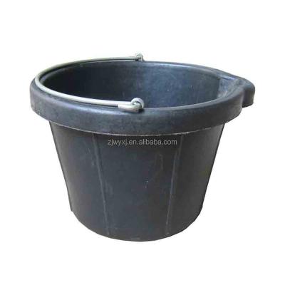 China Construction Recycled Pail Black Rubber Cement Pails With Handle REACH for sale