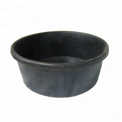 China Recycled Feeder Rubber Fiber Reinforced Rubber Tub Rubber Horse Feed Pan 27*23*10.5cm for sale