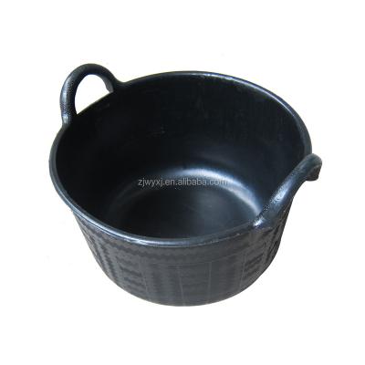 China 30L Tire Horse Rubber Feed Bowl With Two Handles 46*39*26cm for sale