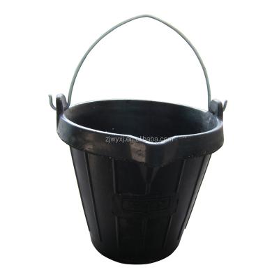 China 10# Recycled Rubber Buckets Flexible Barrel With Handle 29*19.5*26.5cm for sale