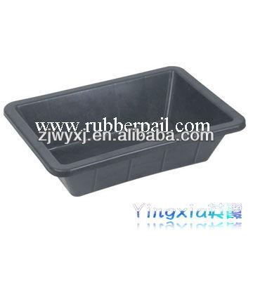 China Rubber Heavy Duty Rubber Tub Rubber Bowl Recycled Tire Tray 10L Feeding Pan for sale