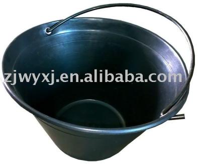 China Sustainable Recycled Plastic Bucket , Cement / Construction Bucket With Handle for sale