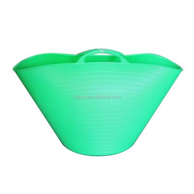 China Viable all-purpose trug, flexible garden buckets, plastic PE horse feed trough for sale