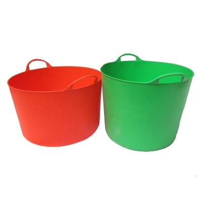 China Flexible plastic buckets, large plastic basin, 26L shopping basket for sale