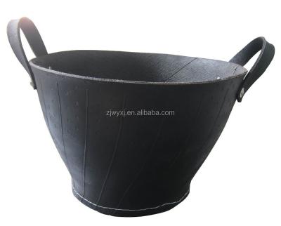 China Rubber Tire Buckets Firewood Basket Black for sale