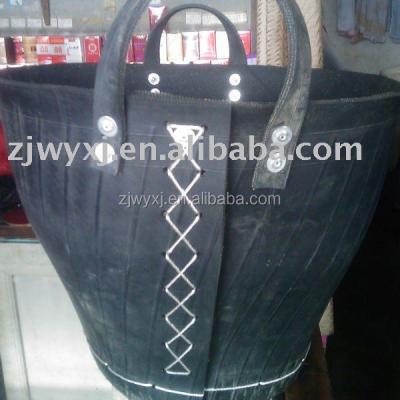 China Sustainable Strong Recycled Tire Buckets Baskets For Storaging Tools for sale