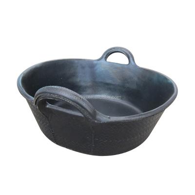 China 21L Rubber Tire Recycled Rubber Horse Feed Bowl Black Rubber Bowl For Agriculture for sale