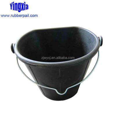 China Construction flat back bucket/cement mixer rubber bucket with good quantity but low price for sale