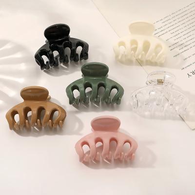 China Popular Color Medium Hair Morandi Hair Barrette Catch Hair Clips Claw Clips Accessories for sale