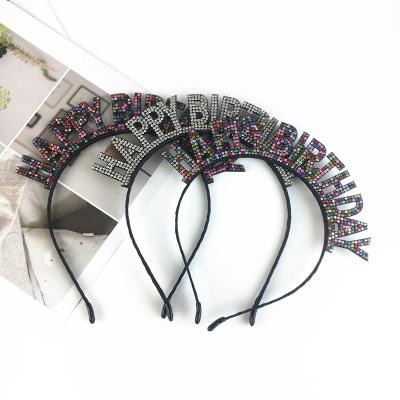 China Birthday Fashion Decoration Hair Circle Accessories Diamond Inlay Headband Luxury Gift for sale