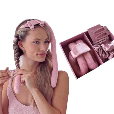 China New Arrival Curly Hair Flexible Hair Rollers Rod Headband Women Heatless Curling Hair Curlers With Scrunchies And Clips for sale