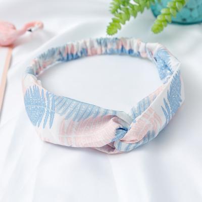 China Wholesale Printed Attractive Washing Cross Headband Hair Band Face Hair Elastic Bands For Women for sale