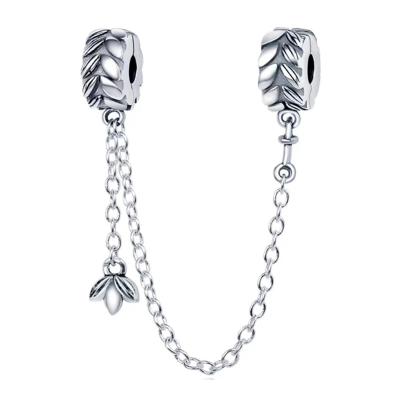 China TRENDY Hot Selling Fashion Jewelry Charm Bracelet DIY Spike Safety Chain Beads s925 Sterling Silver Wholesale for sale