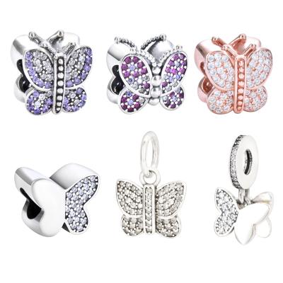 China FASHIONABLE Hot Sale Butterfly Series Charm String DIY Bracelet Jewelry s925 Sterling Silver Colorful Production for sale