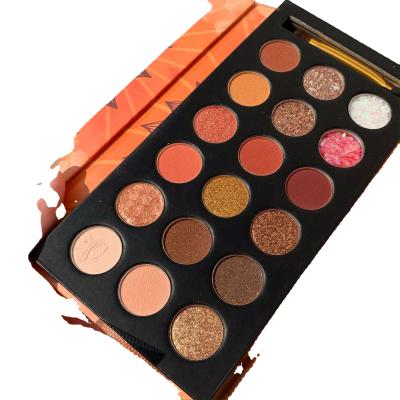 China 18 Colors Multicolor Eyeshadow Palette Own Brand Custom Logo Cute Eye Shadow for sale