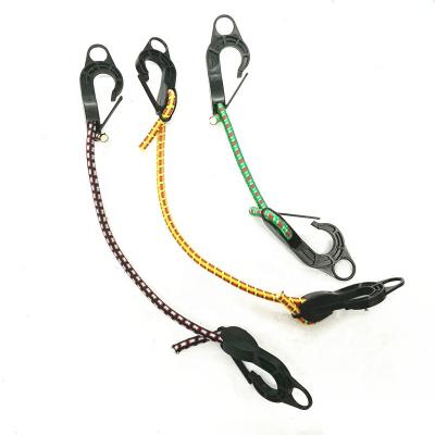 China Durable Custom Length Elastic Rubber Bungee Around High Tenacity Luggage Rope With Hook for sale