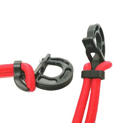 China Exterior is PP; interior is 6-12mm rubber or latex available in multiple colors high strength adjustable bungee cord with hooks for sale