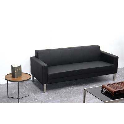 China Comfortable Zebai Foshan Leather Modern Office Furniture Office Sofa Living Room Sofa (ZB-F047) for sale