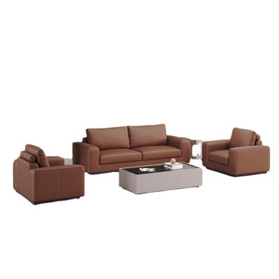 China Comfortable Foshan Top Leather Executive Commercial Office Sofa Living Room Sofa for sale