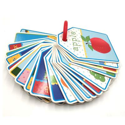 China Educational Cards for Kids Custom Printed Educational Sight Ring Words Learning Kids Flash Cards for sale