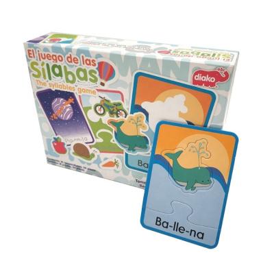 China Cartoon Toy Preschool Toys First Words Learning Card Kids Shape Jigsaw Puzzle for sale