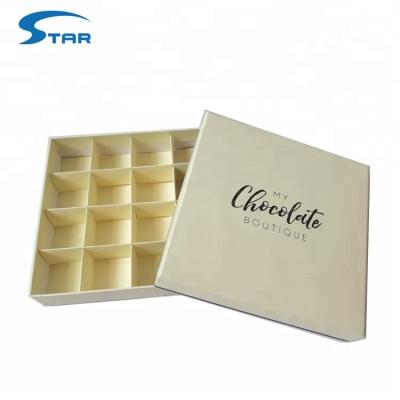 China High End Fancy Handmade Custom Chocolate Box With Paper Divider for sale