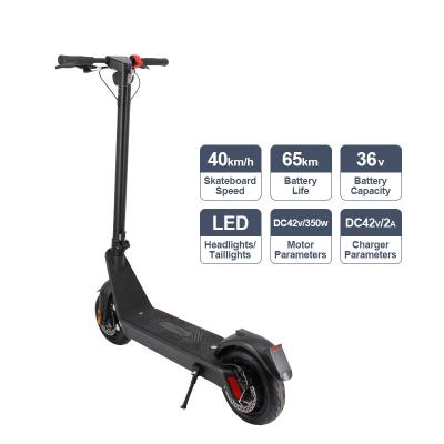 China Long Range 30Km/H Unisex Fashionable Design 60Km Black Adult Electric Scooters 500W for sale