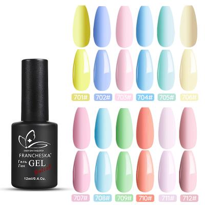 China Nail Art Beauty Gel Nail Polish Spring Summer Rainbow Purple Bright Pink Yellow Blue Green Easter Eggs Soak Off DIY Manicure 12 Set Colors 12ml for sale