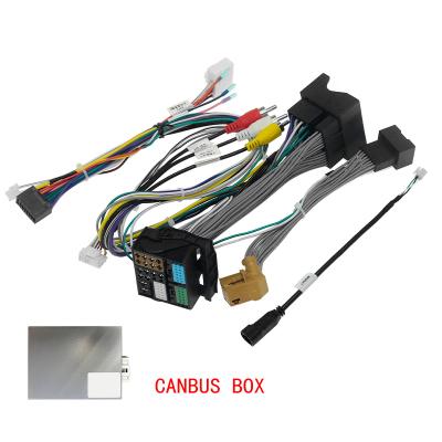 China ISO Wiring for AUDI Car 16pin Audio Wiring Harness and LVDS Cables with Canbus Box for Audi Q3 Installation Wire Stereo Adapter for sale