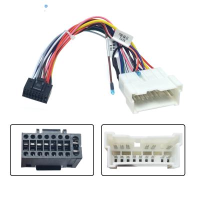 China ISO Wiring For HYUNDAI KIA Car Stereo Radio Power Calbe Audio Wire Plug and Play 16 PIN Adapter Wiring Harness For Hyundai Tucson Elantra for sale