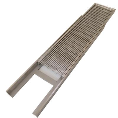 China Aesthetically pleasing and highly durable stainless steel wedge wire floor channel gutter for sale