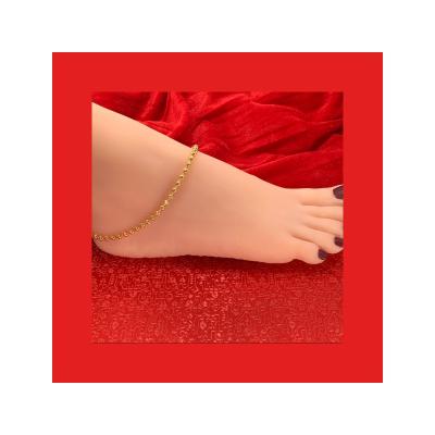 China FASHIONABLE gold designed beautiful copper gold link anklet women anklets for sale