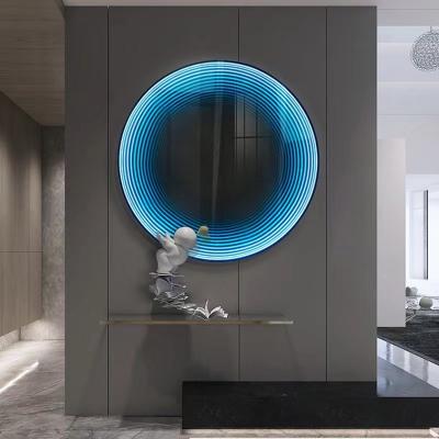 China Wall Decor JZ Morden Entrance Decor Led 3D Artwork Light Neon Painting Acrylic Luminous Wall Art for sale