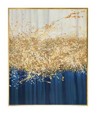 China CLASSIC Custom Decor JZ Gold Foil Canvas Wall Art Picture Artwork Abstract Oil Hand Painted Painting Living Room for sale