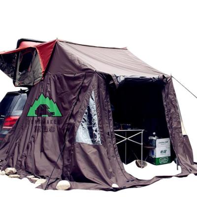 China Camouflage / Field Game Easy To Set Up Semi - Automatic Hard Shell Roof Top Tent With Dinghy for sale