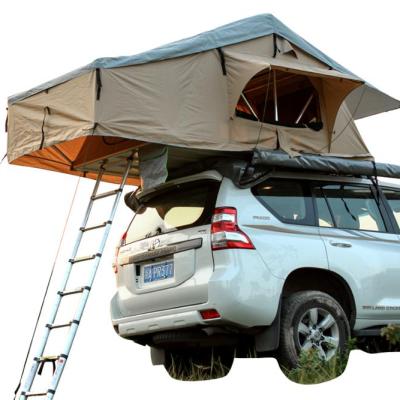 China Tube type tent stake 2020 hot sale off the road camping soft shell roof top tent stars with ladder for sale