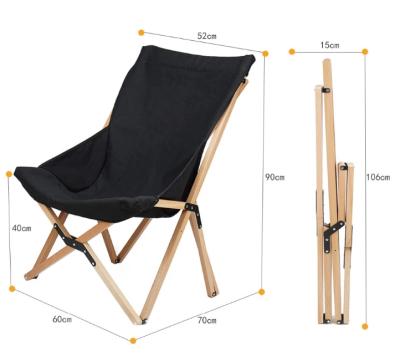 China 2020 New Arrival New Arrival Furniture Beech Wood Folding Chair Fashionable Wooden Chair Outdoor Camping Chair for sale