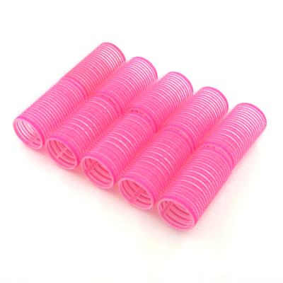 China Medium Size Hair Curling 12pcs 33mm DIY Magic Plastic Stying Easy Self Holding Hair Rollers for sale