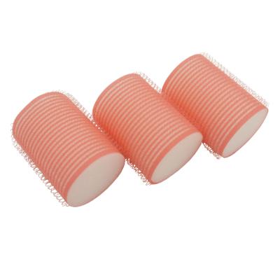 China Beige Curly Hair Foam 3pcs 44mm Self-grip Curls Sponge Hair Roller for sale