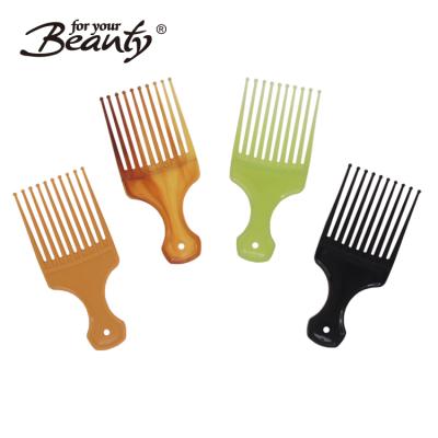 China Custom Afro Hair Curling DIY Hair Stying Comb Afro Comb Plastic For Hair Pick Up for sale