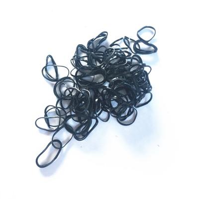 China Making New Hairstyle 250pcs Small 1mm Cheap Black Rubber Elastic Braiding Bands for sale