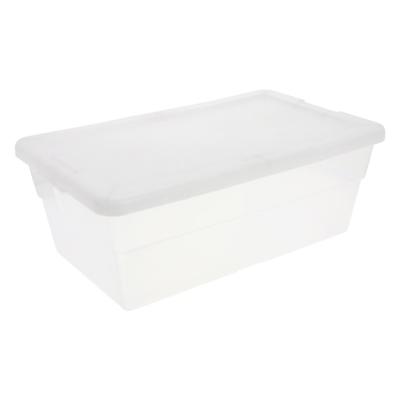 China 6 Quart Viable Popular Small Container Plastic Storage Box With Lid for sale