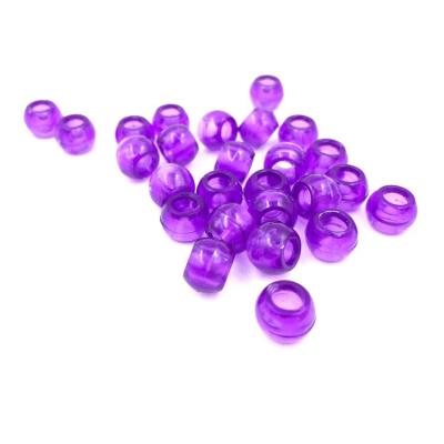 China Hair Decoration Fashion Beautiful Light Purple Bucket Shape Plastic Hair Accessories Beads for sale