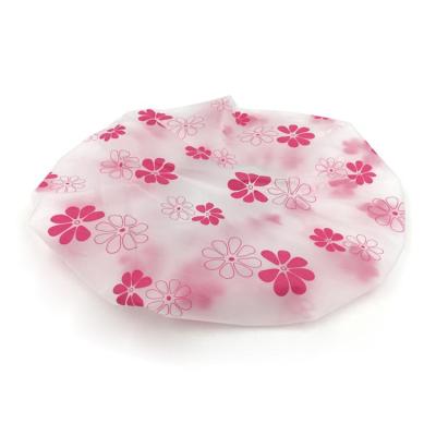 China Viable Flower Printing Cute Reusable Eco Friendly Shower Cap for sale