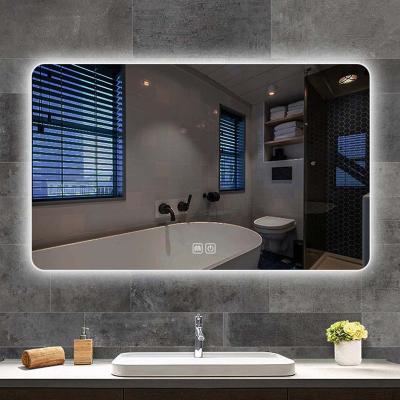 China Bathroom creative personality design guest room guest room hotel bathroom LED circular mirror lamp customization new for sale