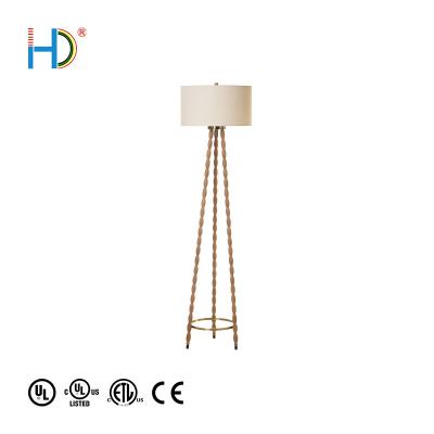 China Modern Extremely Simple Living Room Ornament Lamp Fabric Art Straight Triangle Floor Lamp for sale