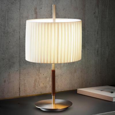 China Modern Classical Walnut Fabric Floor Lamp Bedroom and Living Room Table Lamp Professional Customization for sale