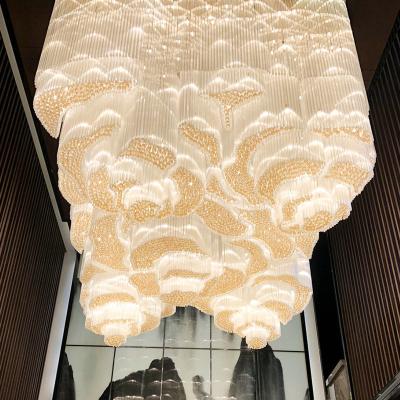 China Modern Chinese club restaurant hotel villa living room xiangyun modeling crystal ceiling light custom made for sale